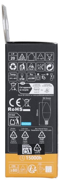 LED RGBW Žárovka C37 E14/4,8W/230V 3000K + DO - Aigostar