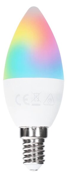 LED RGBW Žárovka C37 E14/4,8W/230V 3000K + DO - Aigostar
