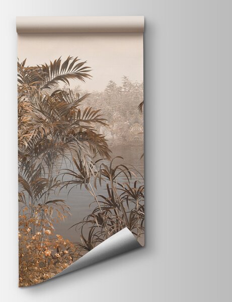 Fototapeta Bažina s rostlinami a květinami, Panoramatické fototapety, Populární fototapety, u98929 - Tapeko.co.cz