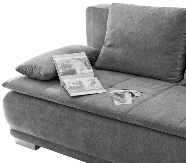 ROZKLÁDACÍ POHOVKA, textil, kompozitní dřevo, tmavě šedá MID.YOU - Rozkládací pohovky, Online Only