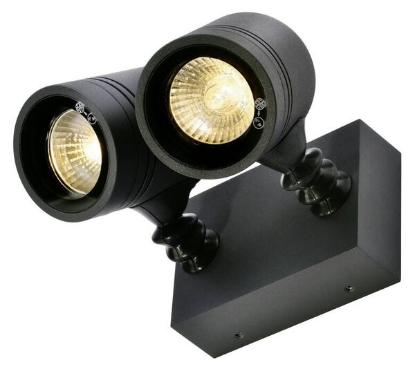LA 233095 Nástěnné svítidlo NEW MYRA WALL SPOT, antracit, 2xGU10, max. 2x50 W, IP55 - BIG WHITE (SLV)