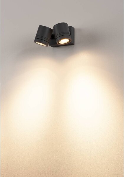 LA 233095 Nástěnné svítidlo NEW MYRA WALL SPOT, antracit, 2xGU10, max. 2x50 W, IP55 - BIG WHITE (SLV)