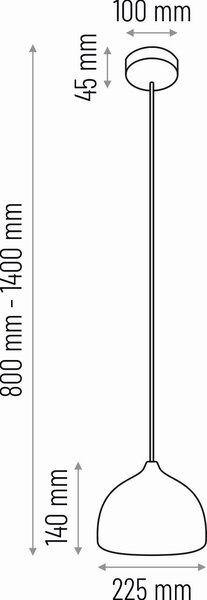 ZÁVĚSNÉ SVÍTIDLO, 22.5/90-140 cm - Online Only svítidla, Online Only