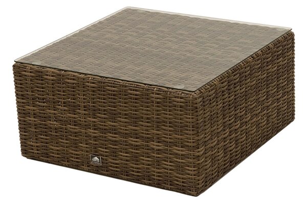 Ratanový stolek/taburet 73 x 73 cm BORNEO LUXURY (hnědá)