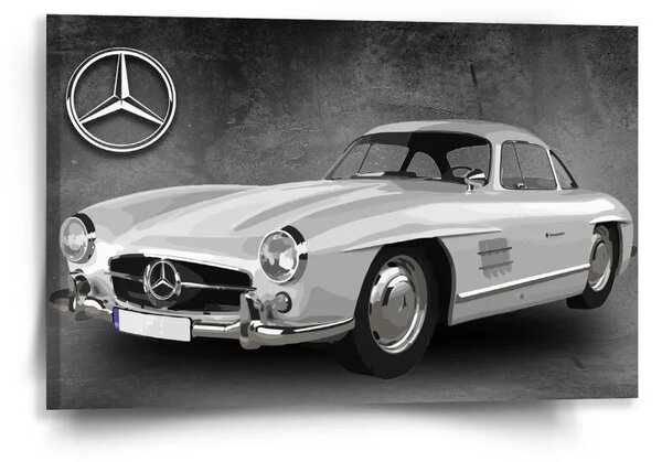 Sablio Obraz Mercedes-Benz 300 SL Šedé pozadí - 60x40 cm