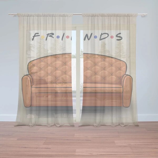 Sablio Záclony Seriál přátelé FRIENDS Gauč: 2ks 150x250cm