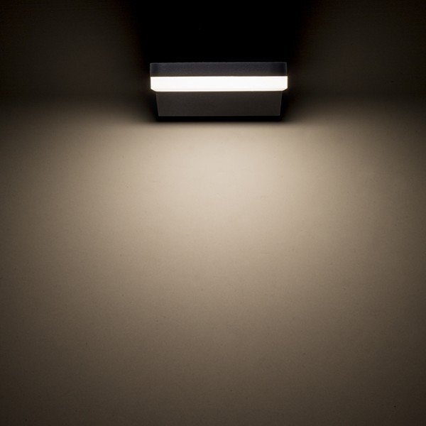 VIRGO nástěnná antracitová 230V LED 9W IP65 3000K - RED - DESIGN RENDL