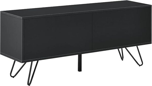 Příborník Bollebygd se 2 skříňovými dveřmi 46,5x110x30cm Komoda Nástěnná skříňka Skříňka do obývacího pokoje Kovový rám černá