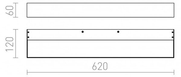 PRIO LED 62 nástěnná bílá 230V LED 33W 3000K - RED - DESIGN RENDL