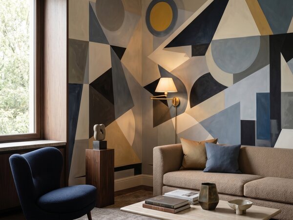 FUGU Moderní geometrická designová tapeta – Avant Construct Materiál: Digitální eko vlies - klasická tapeta nesamolepicí