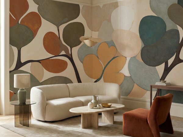 FUGU Designová botanická art tapeta – Emil's Bouquet Materiál: Digitální eko vlies - klasická tapeta nesamolepicí