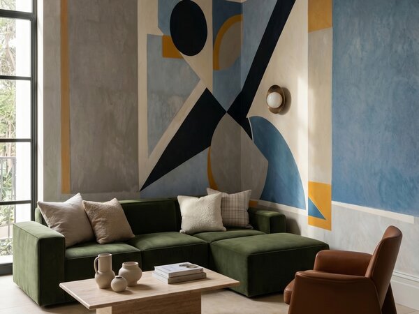 FUGU Moderní geometrická art tapeta – Avant Signal Materiál: Samolepicí tkaný eko materiál - samolepicí tapeta