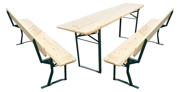 Dřevěný pivní set s opěrkou Farblos 2200 x 500 mm