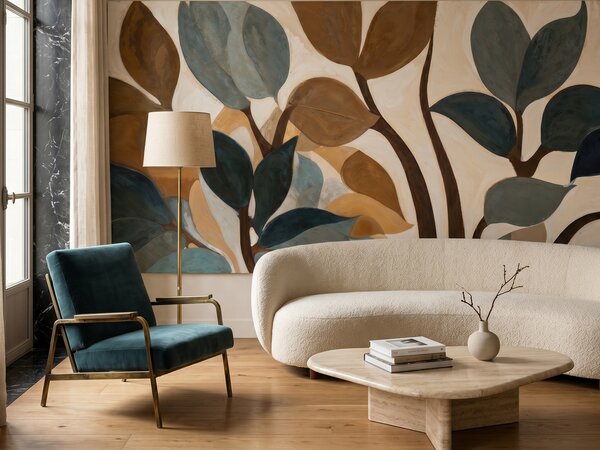 FUGU Designová botanická art tapeta – Emil's Garden Materiál: Samolepicí tkaný eko materiál - samolepicí tapeta