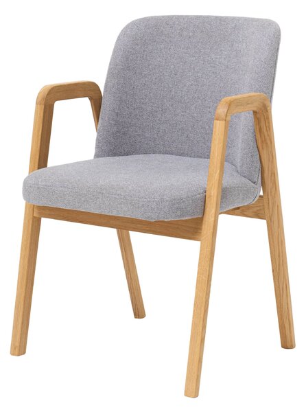 Dubová židle Chill s područkami šedá