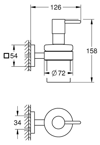 Grohe Start Cube dávkovač mýdla 160 ml černá 410982430