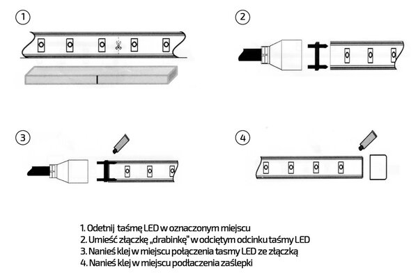 MILIO LED pásek NEON - 230V - 1m - 8W/m - IP65 - neutrální bílá