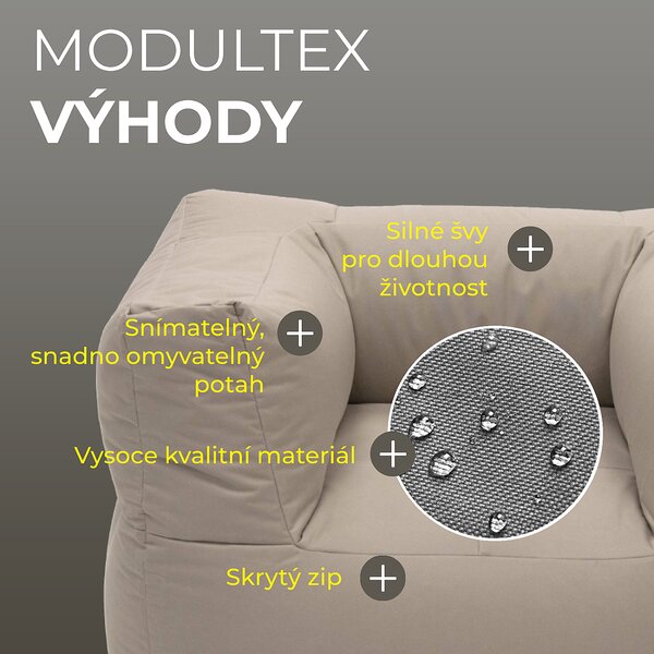Textilní modulová sestava MODULTEX pro 7-8 osob (cappuccino) bez náplně