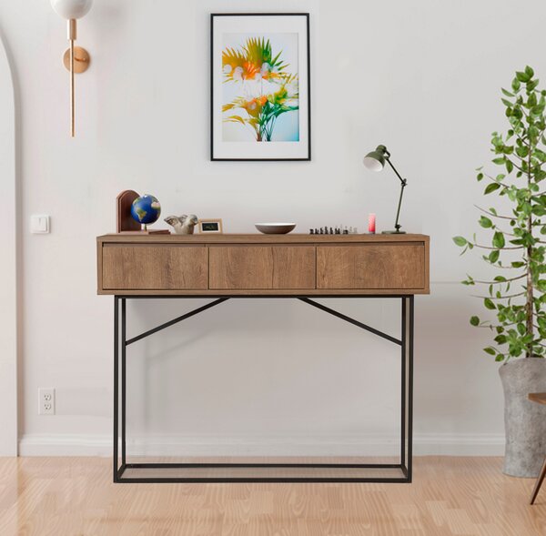 Skye Decor, Mia- MiaSPH, barva ořech, černá, komoda, 90x120x36 cm, 100% melaminovaná dřevotříska