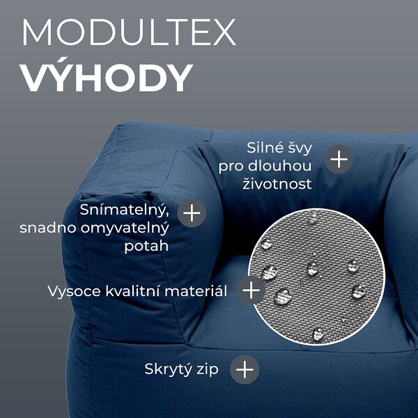 Textilní modulová sestava MODULTEX pro 2 osoby (tmavě modrá) bez náplně