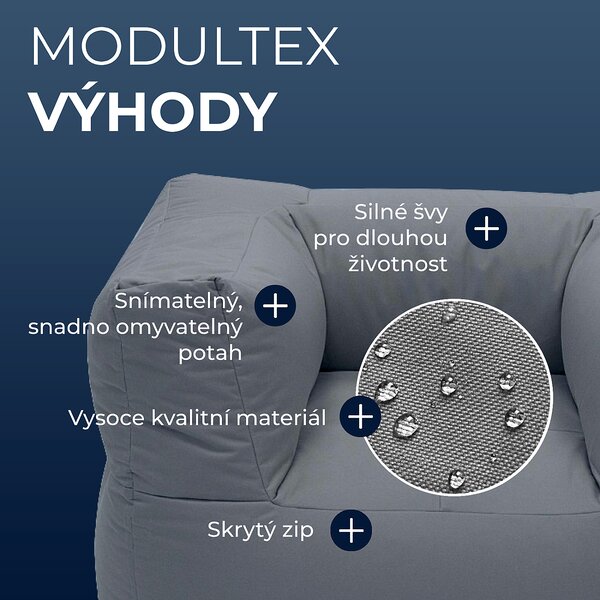 Textilní modulová sestava MODULTEX pro 7-8 osob (šedá) bez náplně