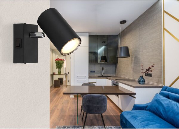 Globo Lighting Robby nástěnné svítidlo 1x25 W černá-chrom 57911-1B