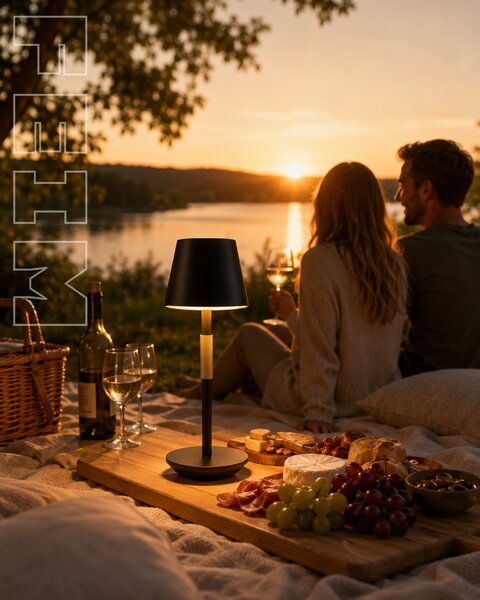 8719514404595 Philips HUE Go přenosná dotyková stolní lampička LED 36cm 6,2W/530lm CCT RGB IP54 černá bluetooth včetne baterie
