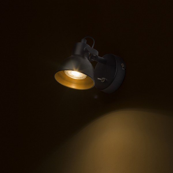 ROSITA I nástěnná černá/zlatá 230V LED GU10 9W - RED - DESIGN RENDL