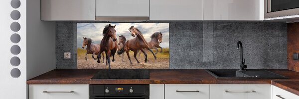 Skleněný panel do kuchynské linky Pět koní pksh-65000408