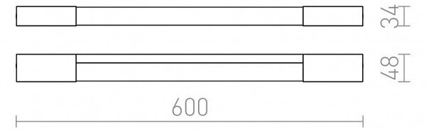 AMENITY 60 nástěnná chrom 230V LED 8W IP44 3000K - RED - DESIGN RENDL