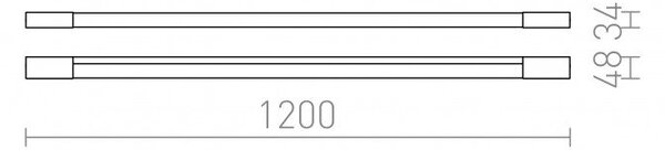 AMENITY 120 nástěnná chrom 230V LED 14W IP44 3000K - RED - DESIGN RENDL