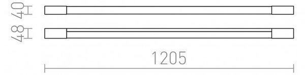 MIRANDA 120 nástěnná chrom 230V LED 14W IP44 3000K - RED - DESIGN RENDL