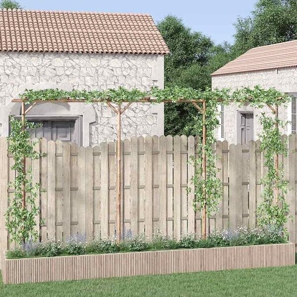 Pergola z bambusu, rozměry 385 x 40 x 205 cm, vhodná do zahrady, na terasu nebo do venkovních prostor