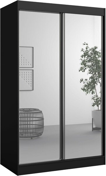 Zrcadlová skříňka Como 2D2L, šířka 120 cm, černá barva