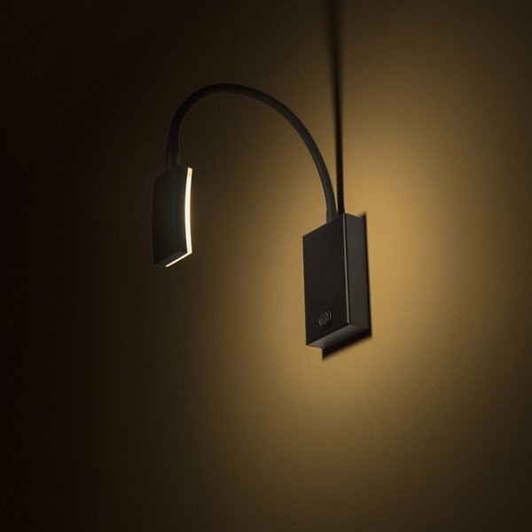 FRISCO W nástěnná černá 230V LED 4.2W 120° 3000K - RED - DESIGN RENDL