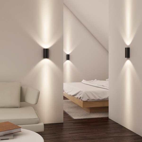 DAFFY nástěnná černá 230V LED 6W 3000K - RED - DESIGN RENDL