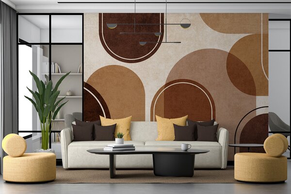 Fototapeta Abstraktní tvary v teplých zemitých tónech, Abstraktní fototapety, Populární fototapety, u99095v1 - Tapeko.co.cz