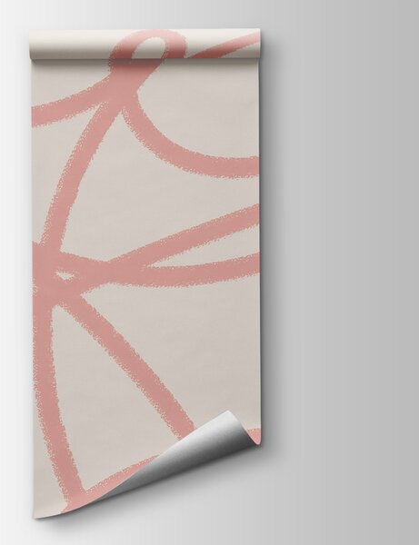 Fototapeta Růžové čáry na bílém pozadí, Abstraktní fototapety, Populární fototapety, t00379 - Tapeko.co.cz