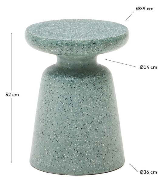 Kave Home Zelený zahradní stolek Mesquida 39 cm