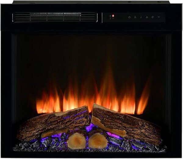 Spark 23" Elektrický krb – nástěnný krb – LED elektrický krb s topným výkonem 2 kW – efekt plamene Optiflame, regulace rychlosti a intenzity plamene – časovač a dálkové ovládání