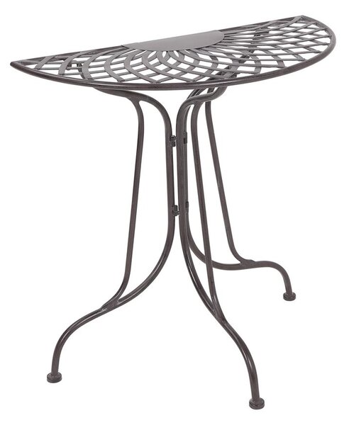 MANDALA GARDEN Zahradní set s půlkruhovým stolem - tm. hnědá