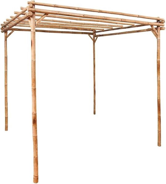 Pergola z bambusu, rozměry 170x170x220 cm, vhodná do zahrady, na terasu nebo do venkovních prostor