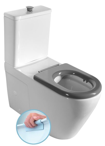 Sapho Sapho, DARIO RIMLESS WC kombi mísa s nádržkou, spodní/zadní odpad, bílá, MC102