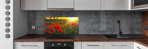 Dekorační panel sklo Pole máků pksh-65460599
