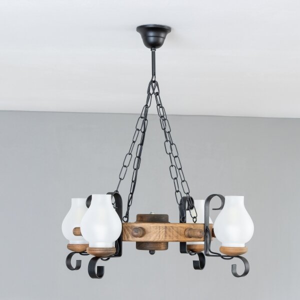 Brilagi - Lustr na řetězu TIMONA 4xE14/40W/230V pr. 50 cm buk