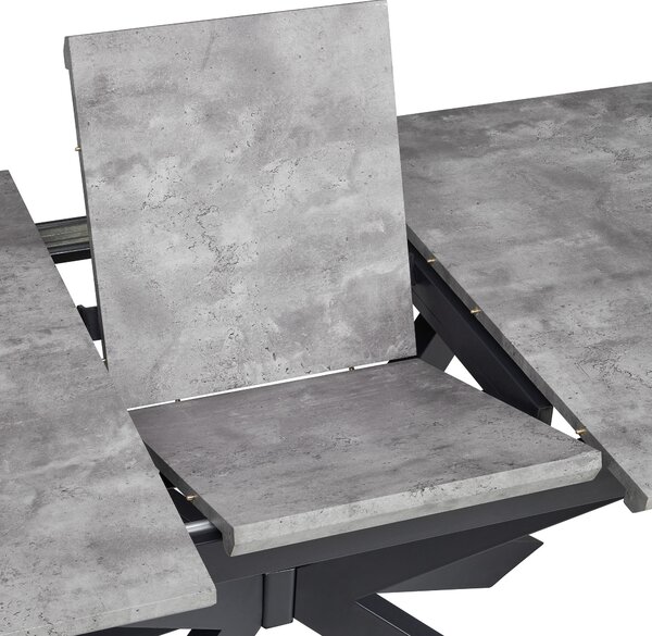 JÍDELNÍ STŮL, šedá, 160-200/90/76 cm P & B - Jídelní stoly, Online Only