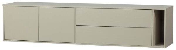 WOOOD Béžový dřevěný TV stolek Settle Down 200 x 44 cm