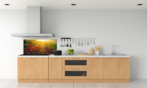 Dekorační panel sklo Pole máků pksh-65609711