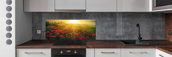 Dekorační panel sklo Pole máků pksh-65609711