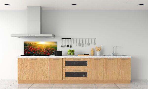 Dekorační panel sklo Pole máků pksh-65609711
